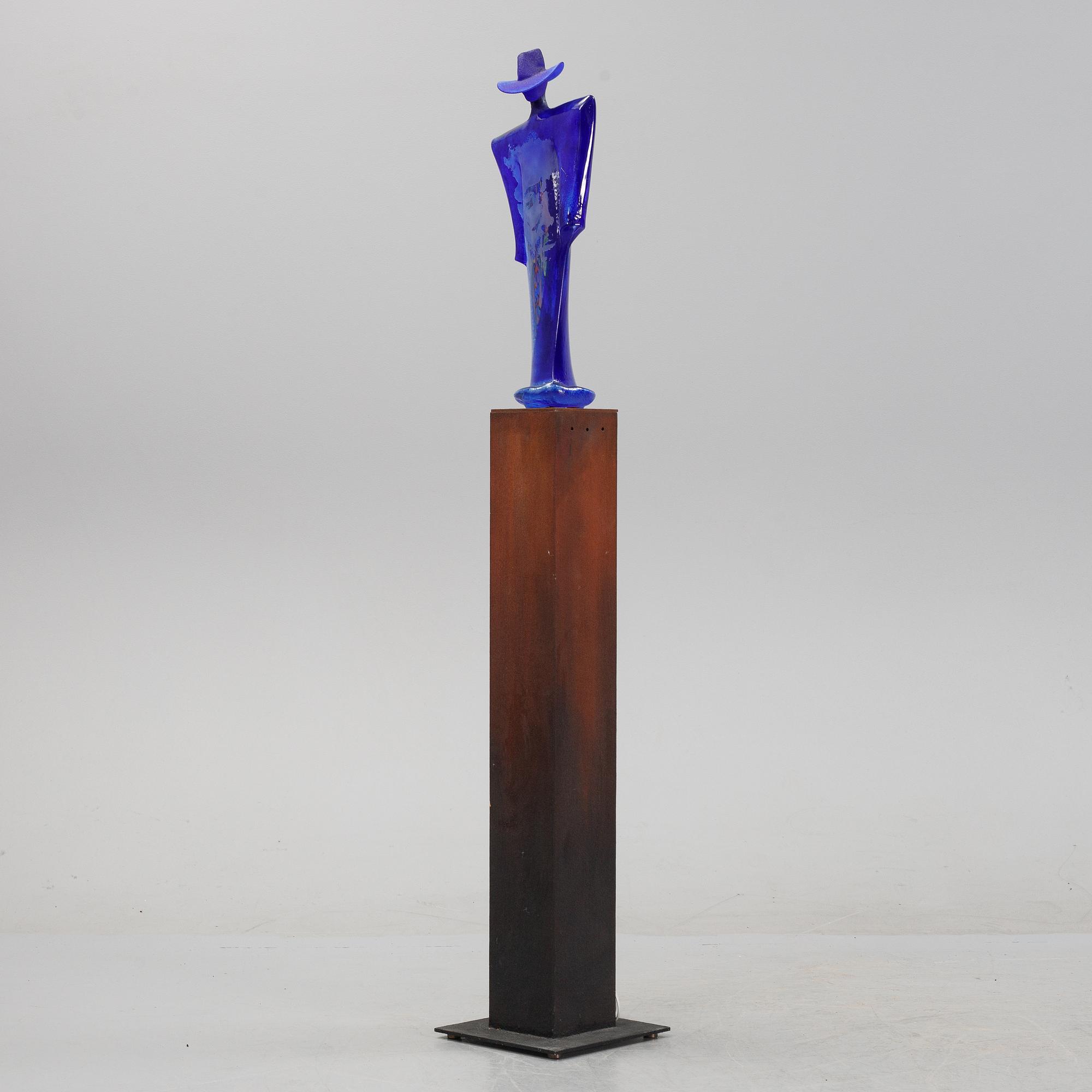 Kjell Engman, skulptur, unik, signerad. Kosta Boda.