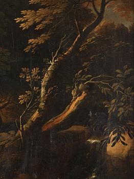 Jacques d'Arthois Attributed to, Landscape with a cowherd.