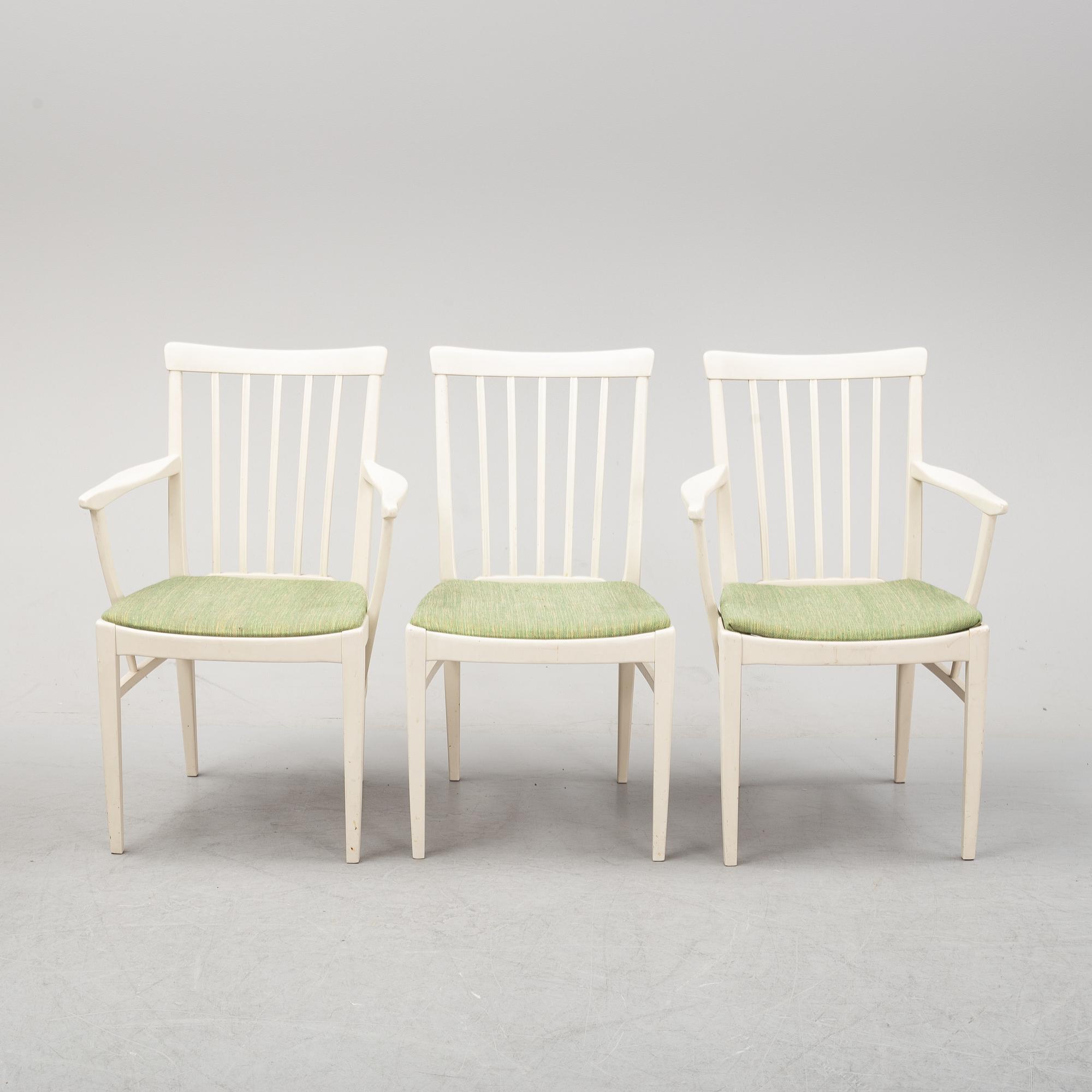 Carl Malmsten, matbord, stolar 4 st, karmstolar 2 st, "Herrgården", Bodafors, 1900-talet andra hälft.