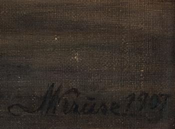 NIELS KRUSE, olja på pannå, sign o dat 1907.
