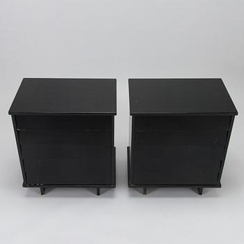 Ilmari Tapiovaara, a pair of 1960s drawers/bedside tables, model 1503, for Asko, Finland.