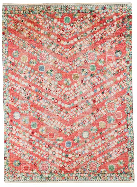 Barbro Nilsson, A CARPET. "Violetta röd". Knotted pile. 179 x 129,5 cm. Signed AB MMF BN.