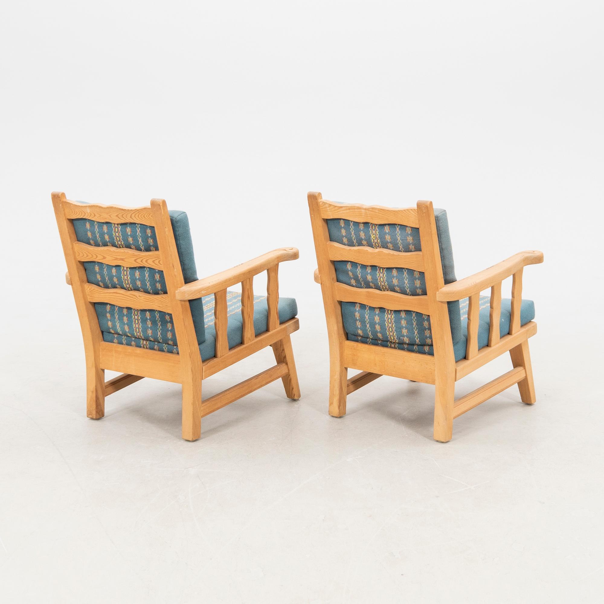 Fåtöljer 1 par, furu, Krogenes Möbler, Norge, 1900-talets mitt.