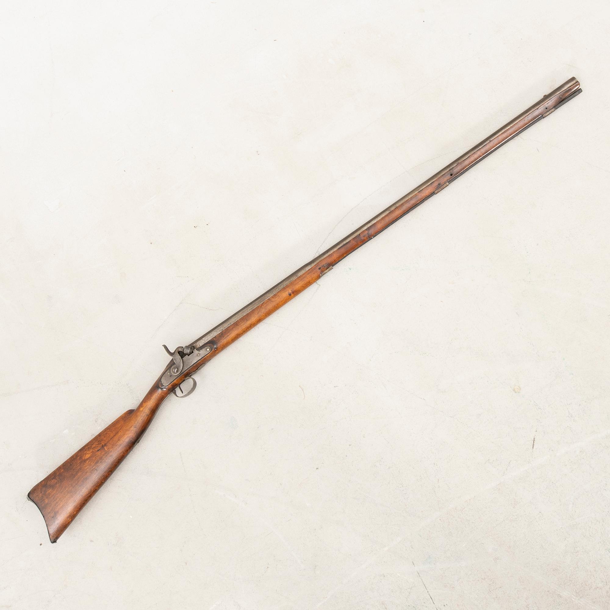 Percussion rifle, 19th century, likely Sweden.