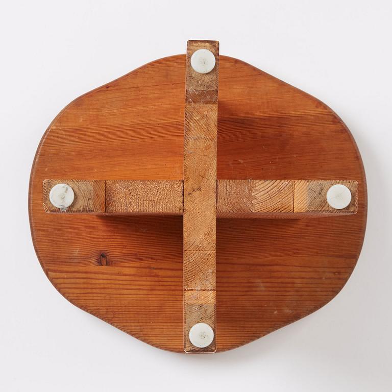 David Rosén, a pine stool 'Berga', Nordiska Kompaniet, Sweden 1930-1940s.
