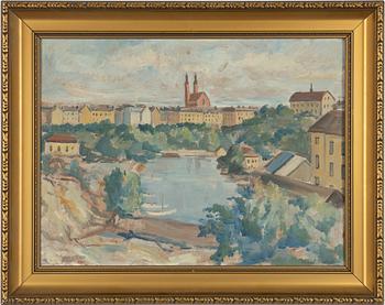 Karl Abel, Vy mot Södermalm och Högalidskyrkan.