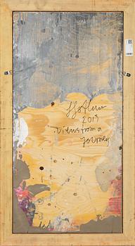 Lukas Göthman, oil/mixed media on panel, signed and dated 2013 verso.