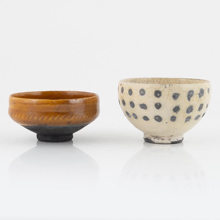 Inger Rokkjaer, two ceramic bowls, Denmark, circa 2000.