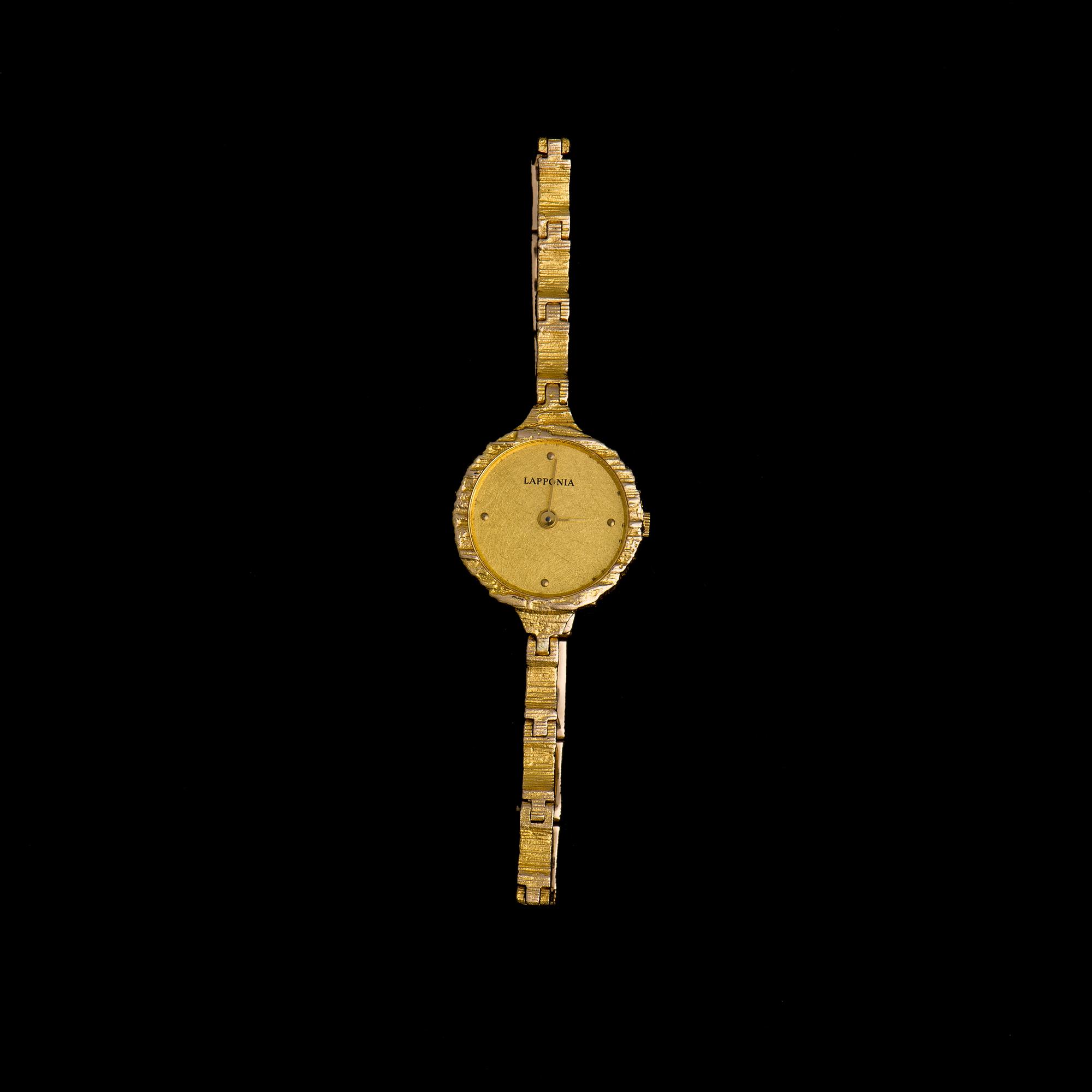 BJÖRN WECKSTRÖM, A WRISTWATCH Coco, 14K gold, Lapponia 1983.