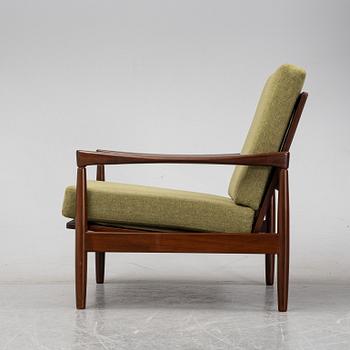 Erik Wörtz a walnut 'Kolding' sofa and an easy chair, IKEA, 1960's.