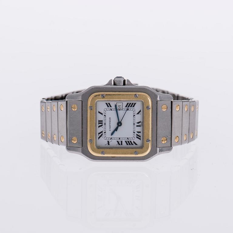 ARMBANDSUR, herr, Cartier Santos, stål och guld, automat.
