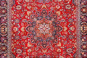 A Meshed carpet, c. 352 x 250 cm.