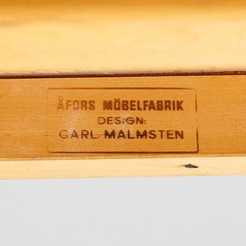 Carl Malmsten, Armchairs, 6 pieces, “Ambassadör”, Åfors Möbelfabrik, late 20th century.