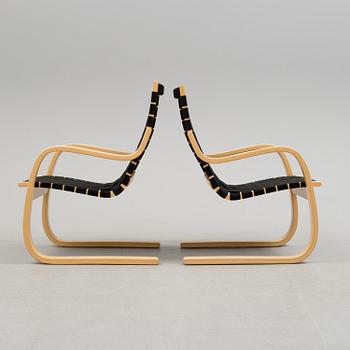 ALVAR AALTO, fåtöljer, ett par, modell 406.