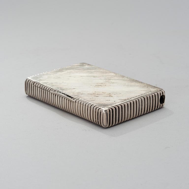 A CIGARETTE CASE, silver, Johan Allenius St Petersburg 1896-1903, weight 192 g.