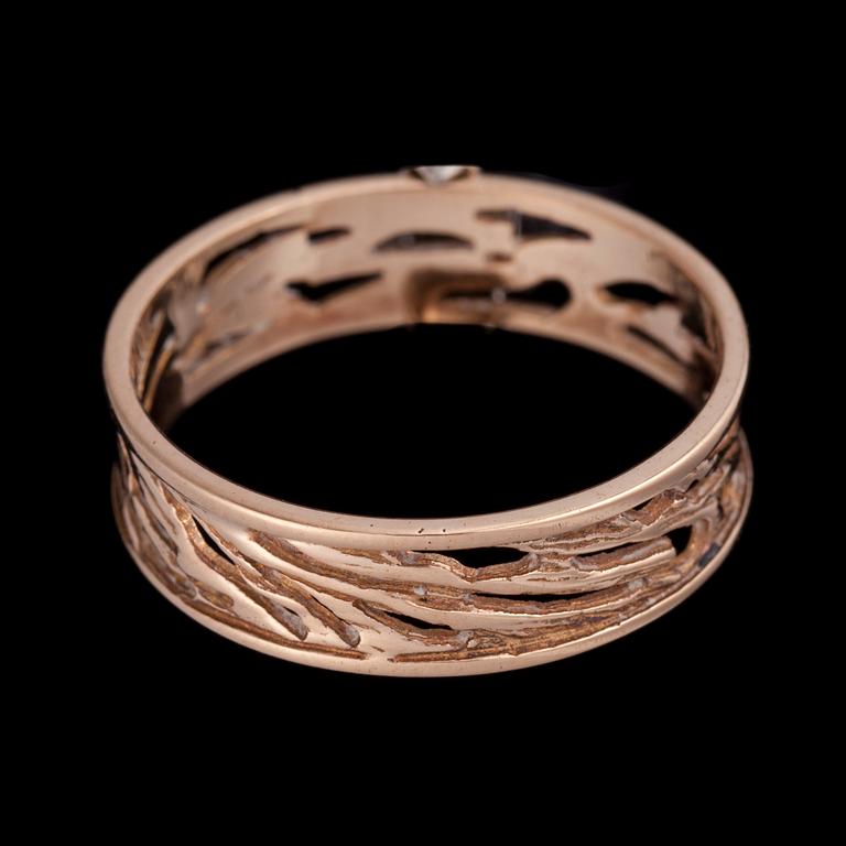 RING, 14K guld, finska stämplar, 1967. Vikt ca 3,2 g.