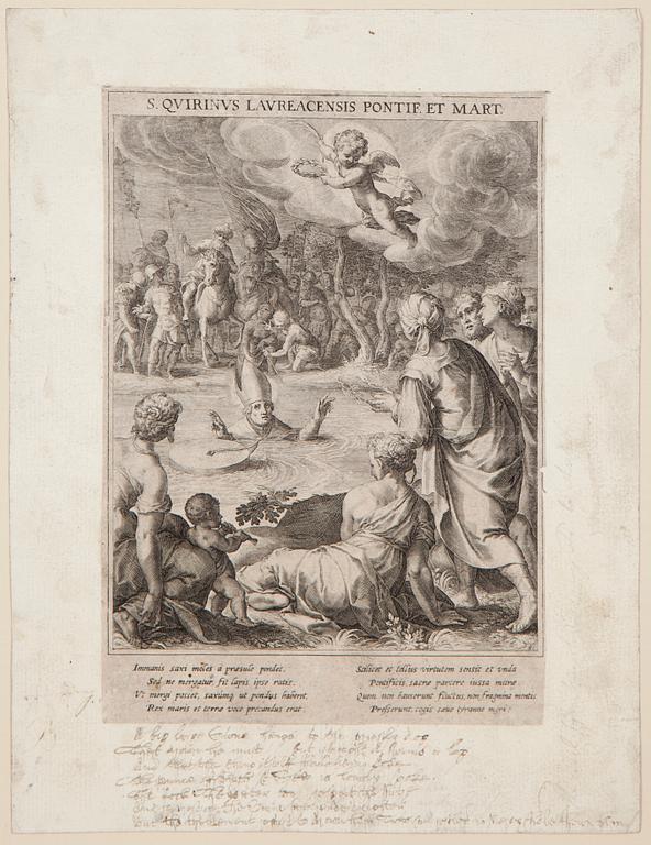 PARTI, 44 gravyrer, Sadeler av bl.a. Egidius, Raphael, Johannes och Marco. Framförallt senare avdrag 1600 och 1700-tal.