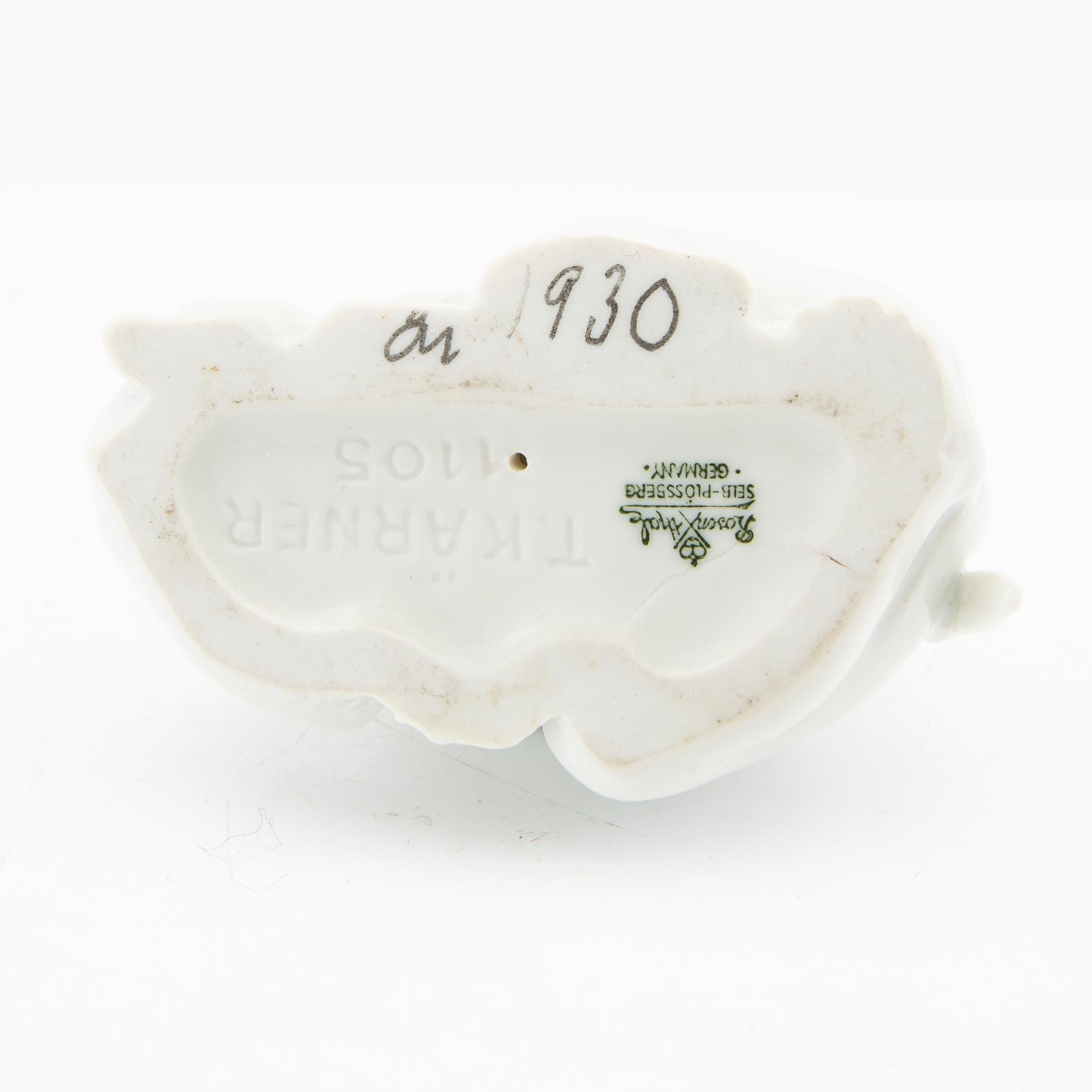 Figurines 5 pcs Hutchenreuther/Rosenthal/Rörstrand mid-20th century porcelain.