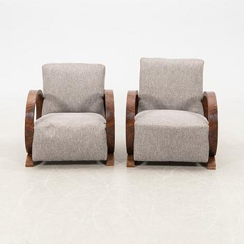 Armchairs, a pair of Art Deco from the first half of the 20th century.