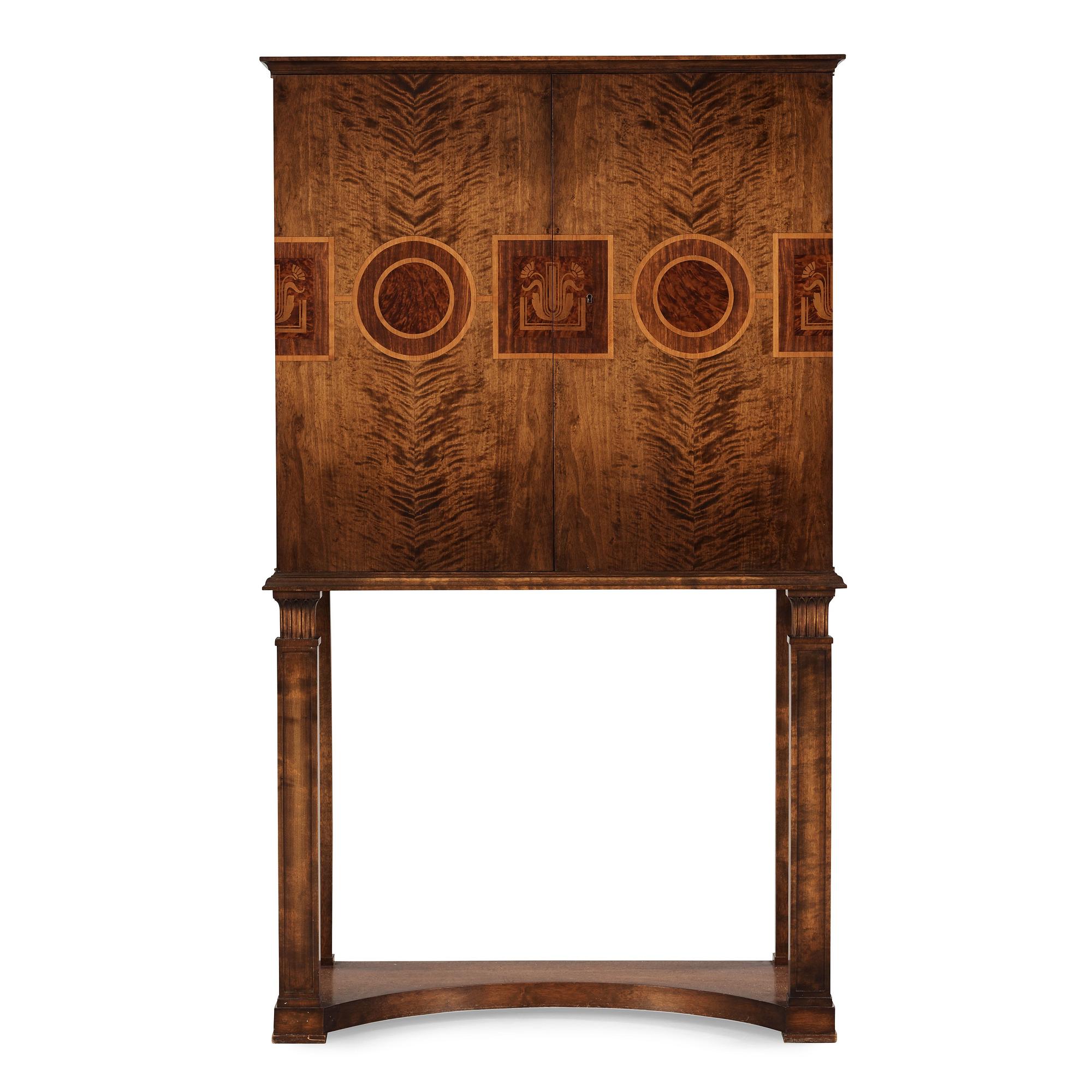 A Swedish Grace stained birch cabinet attributed to Ture Ryberg, J.E Blomqvist Möbelfabrik, Uppsala, 1920-30's.