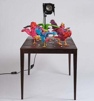 Nathalie Djurberg & Hans Berg, "A Thief Caught in the Act (Flock of Birds)".