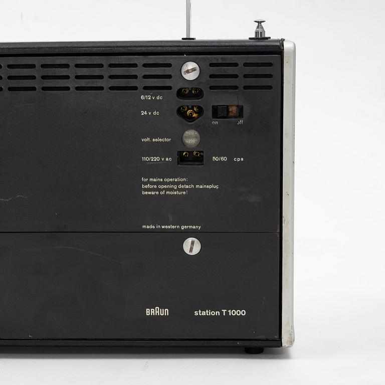 Dieter Rams, a model 'T1000' radio, Braun, Germany.