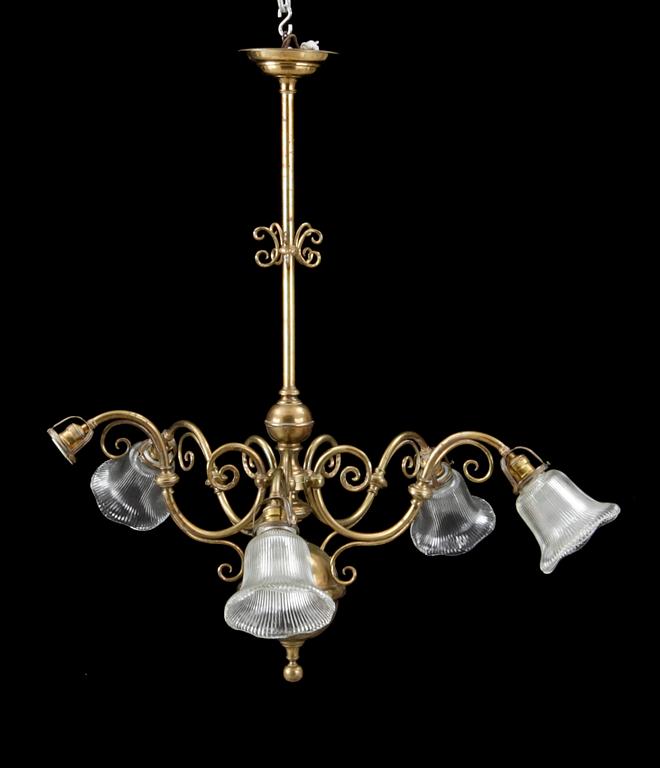 LJUSKRONA, mässing, tidigt 1900-tal.