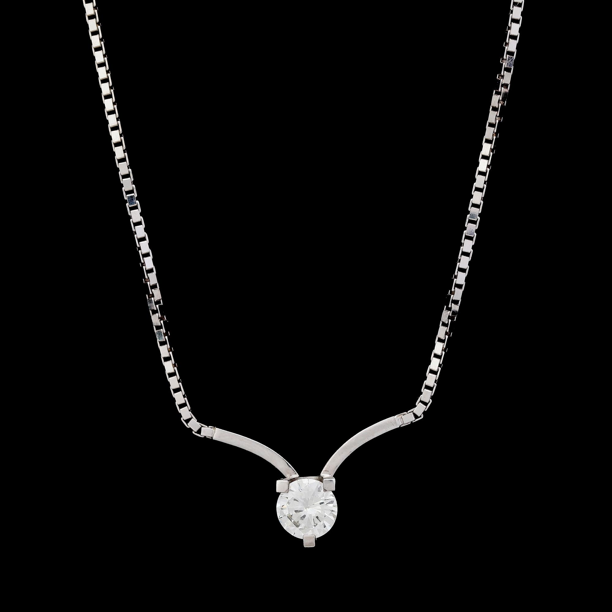 NECKLACE, brilliant cut diamond, app. 1.05 cts.