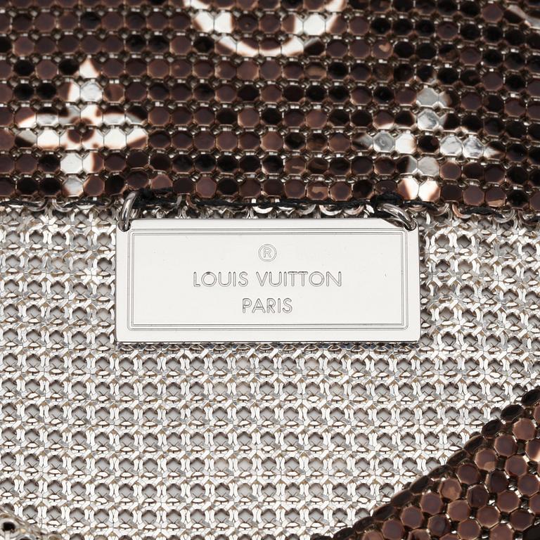 LOUIS VUITTON, a metal plated monogrammed evening bag i black and silver, "Frances", limited edition a/w 2002.