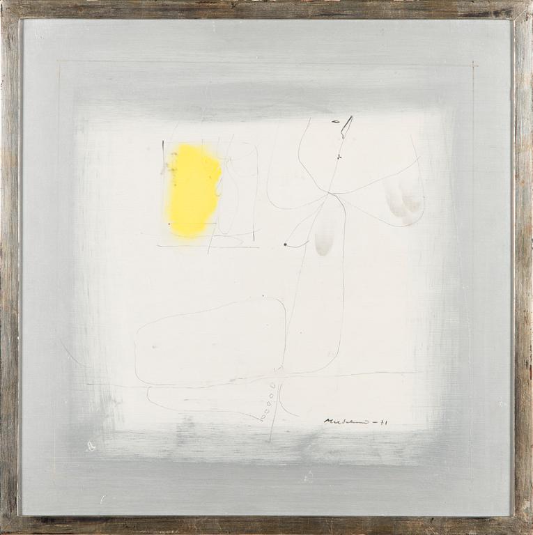 Max Salmi, olja på pannå, signerad och daterad -71.