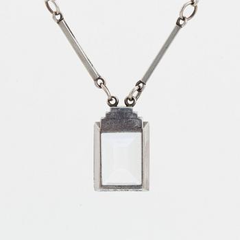 Wiwen Nilsson, a silver and rock crystal necklace.