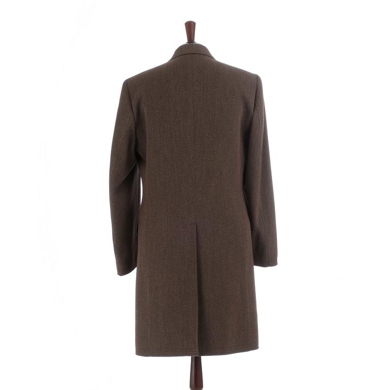 PARK HOUSE, a brown wool coat / covert coat, size 48.