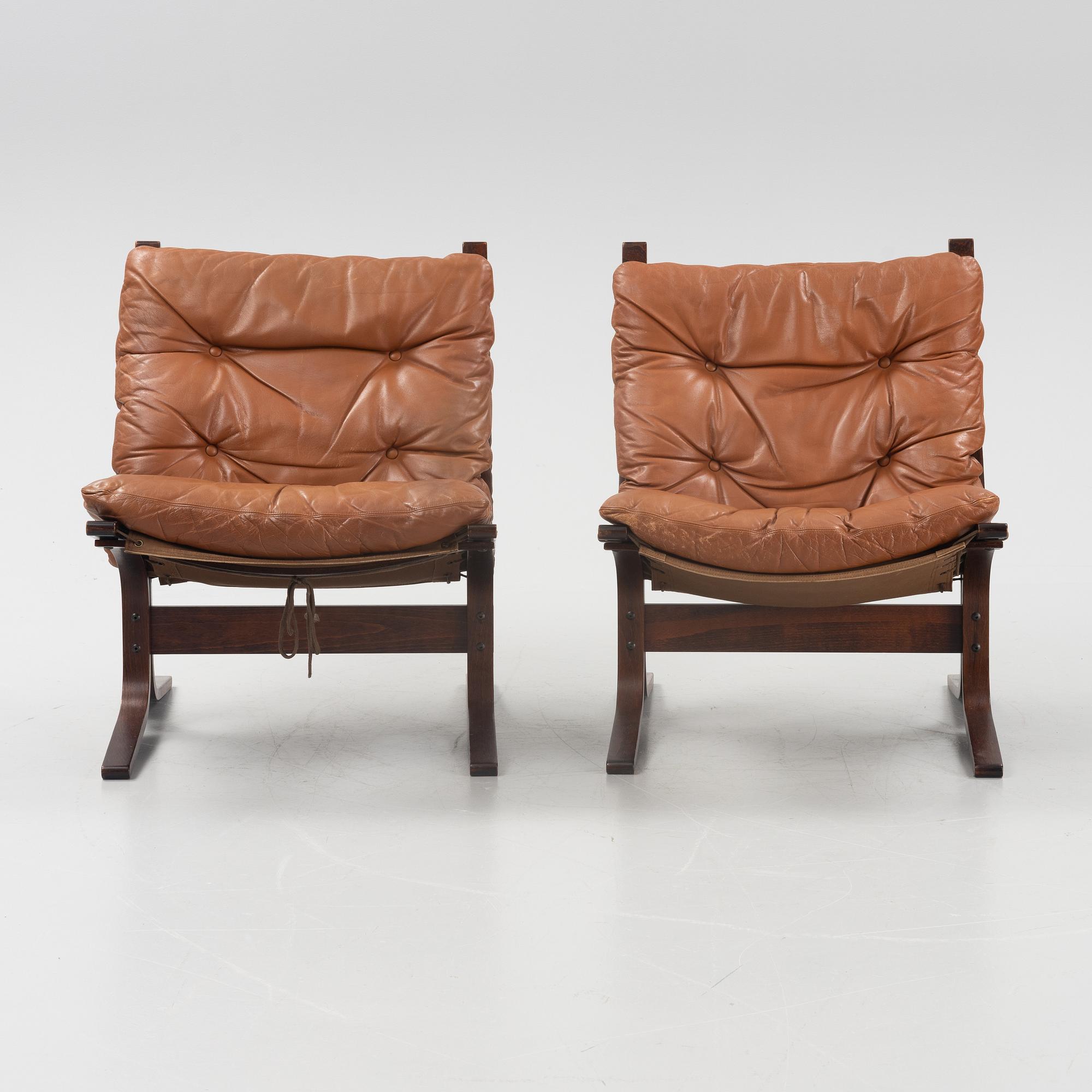 Ingmar Relling, fåtöljer, ett par, "Siesta", Westnofa, Norge, formgiven 1965.