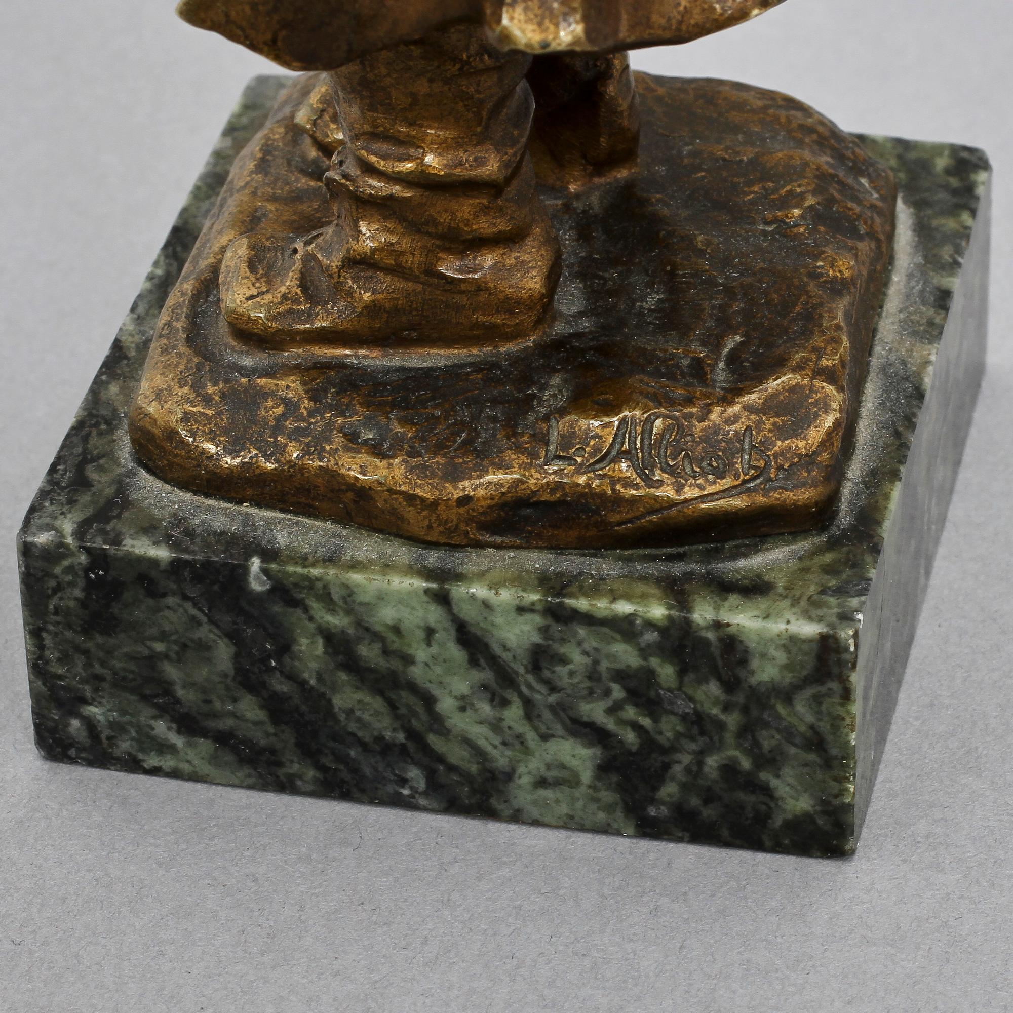 LUCIEN ALLIOT, brons, skulptur, sign.
