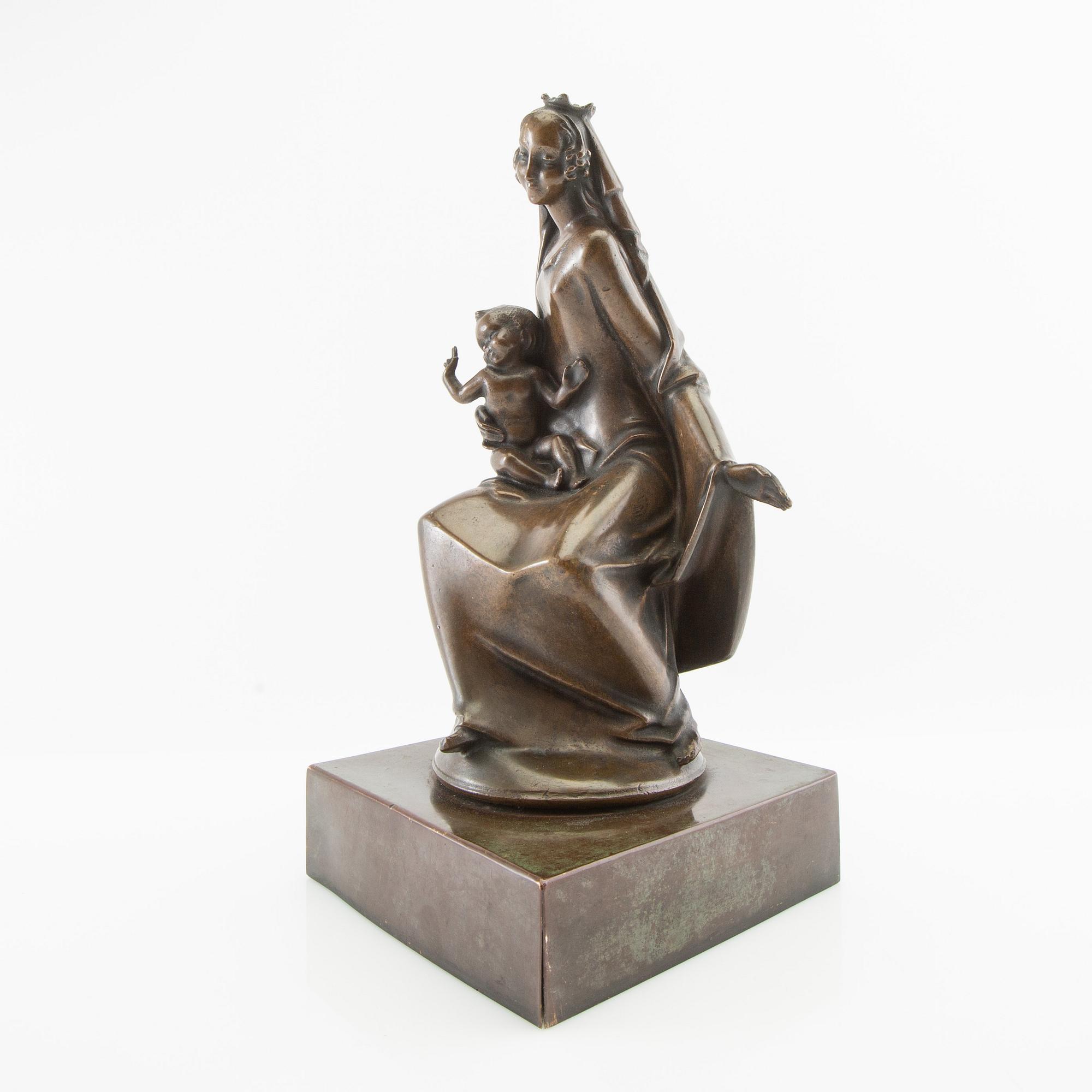 Okänd konstnär 1900-tal, Madonnan med Jesusbarnet.