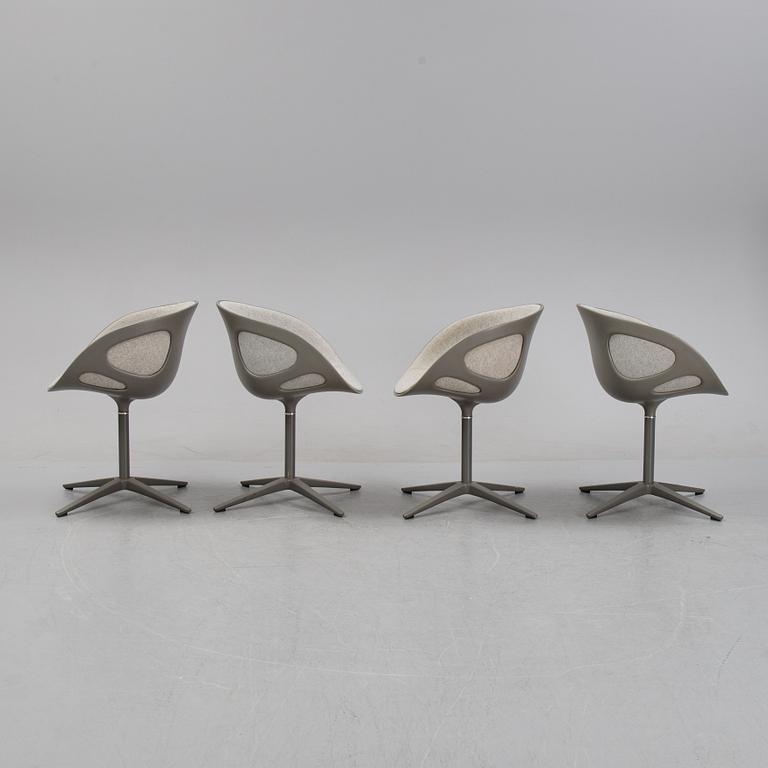 Hiromichi Konno, a set of four 'Rin' chairs from Fritz Hansen, Denmark, 2009.