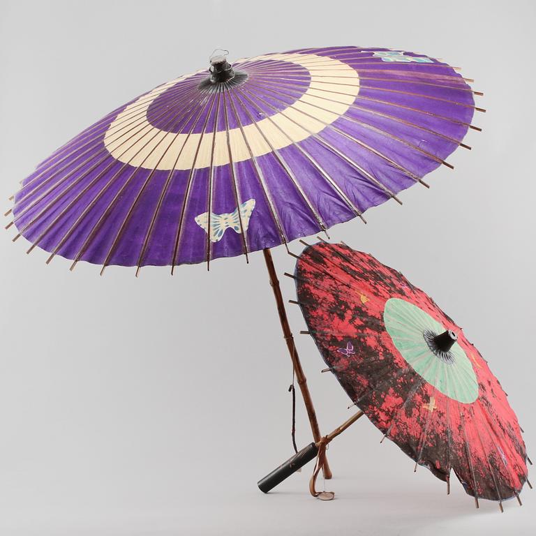 PARASOLLER, 2 st, Japan, 1900-talets första del.