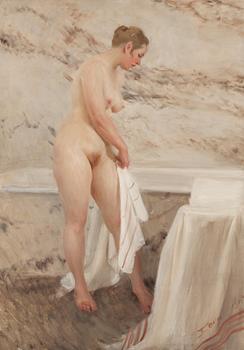 923A. Anders Zorn, "Vid badkaret" (By the Bath tub).