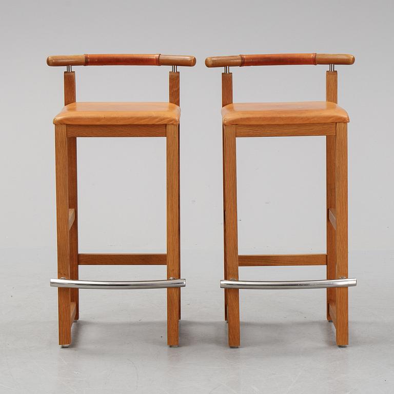 A pair of 1980's bar stools.