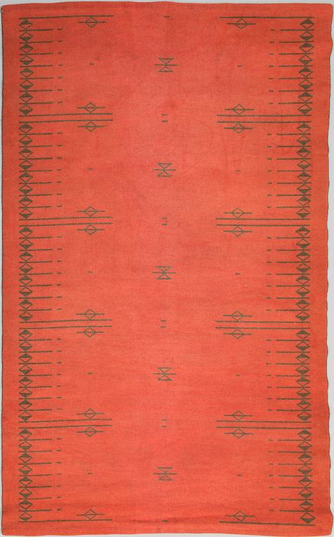 Aappo Härkönen, hårgarnsmatta, Mattokutomo, Finland, 1950/60-tal, ca 242x149 cm.