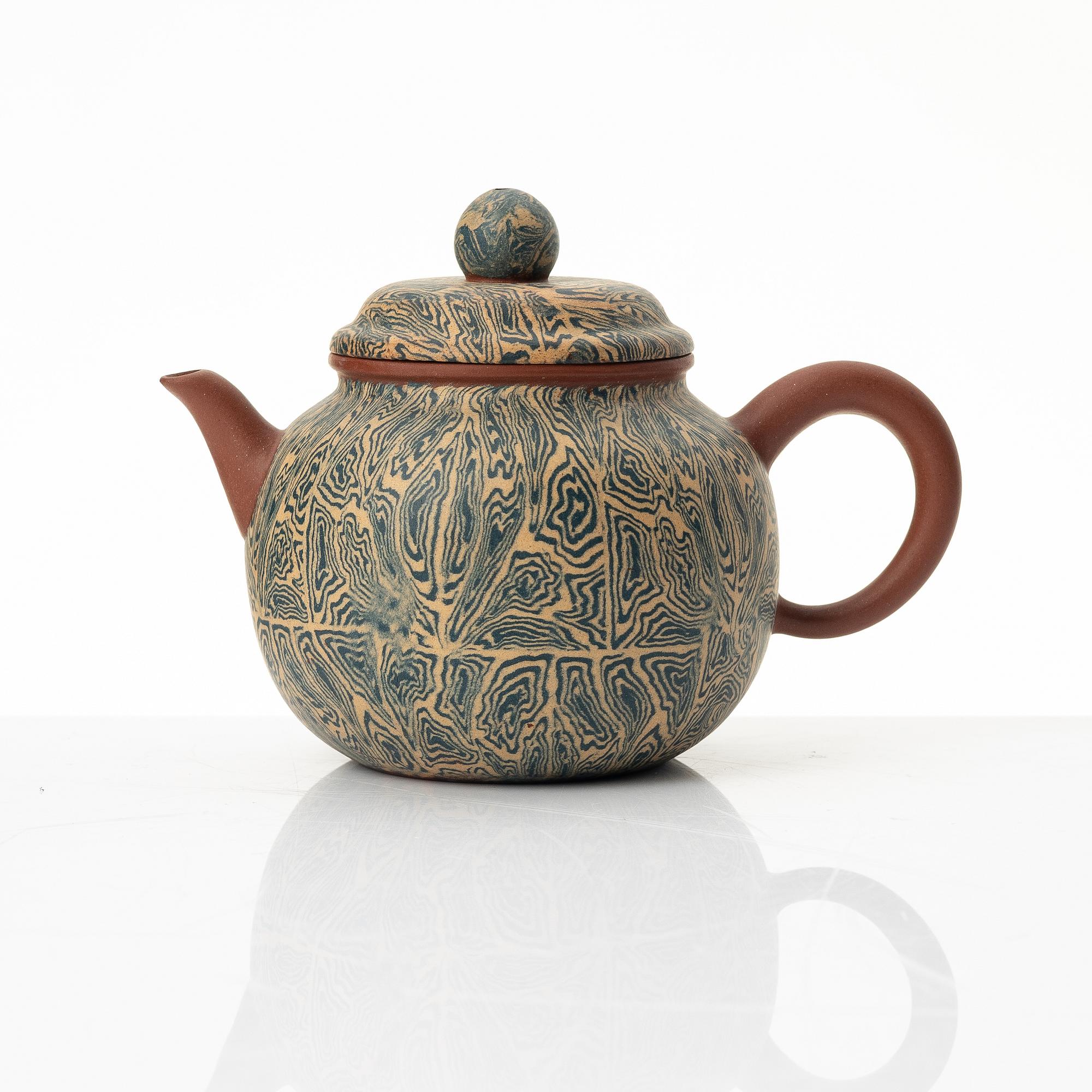 Fan Weiqun, 'Gongfu'-tekanna, polykrom yixing, Kina, 1990-tal.