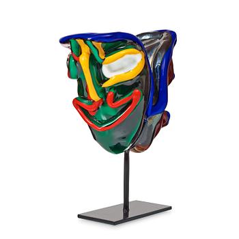 A Bengt Lindström 'Janus' glass sculpture, Berengo, Italy, 1980's.