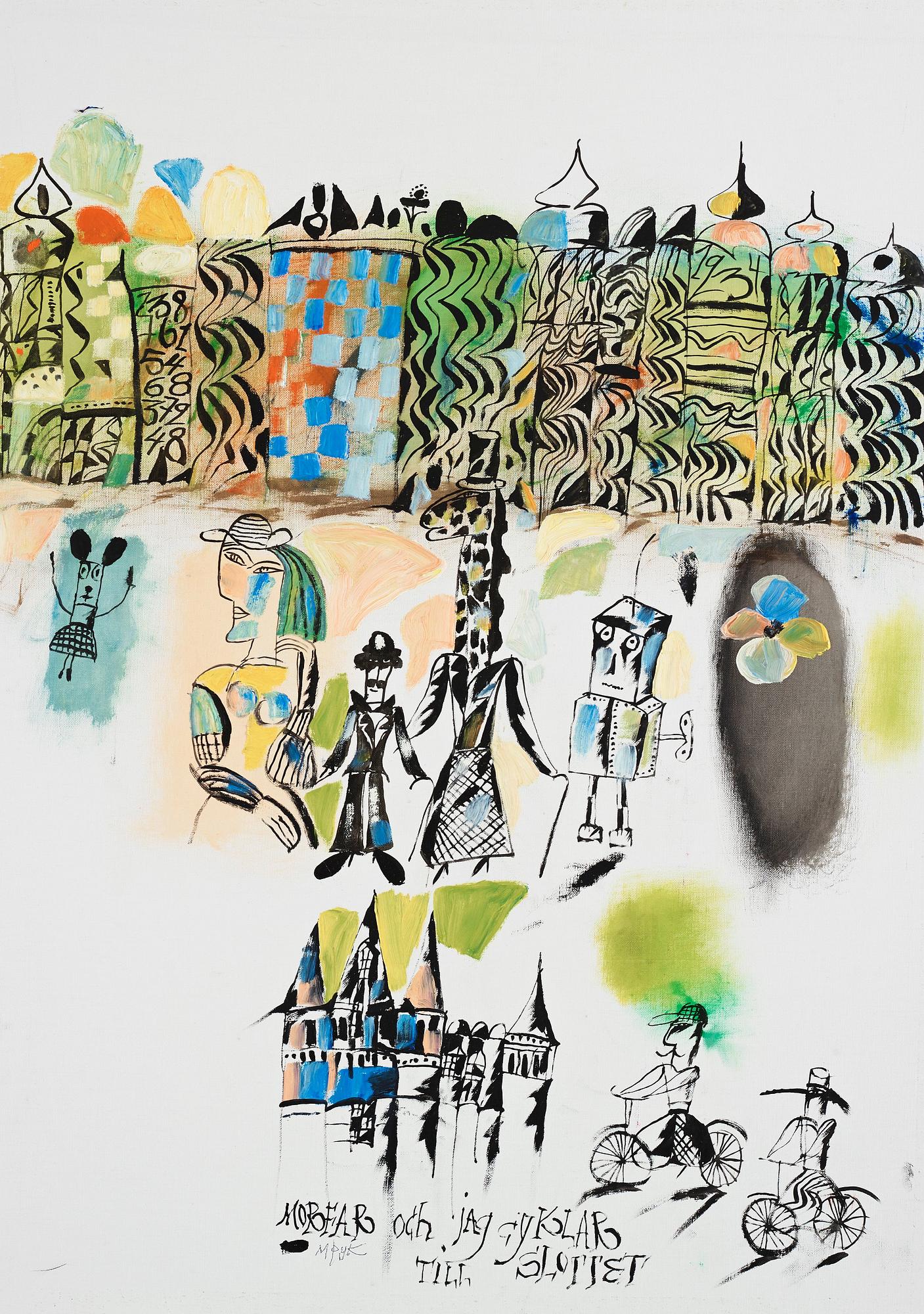 Madeleine Pyk, "Morfar och jag cyklar till slottet".