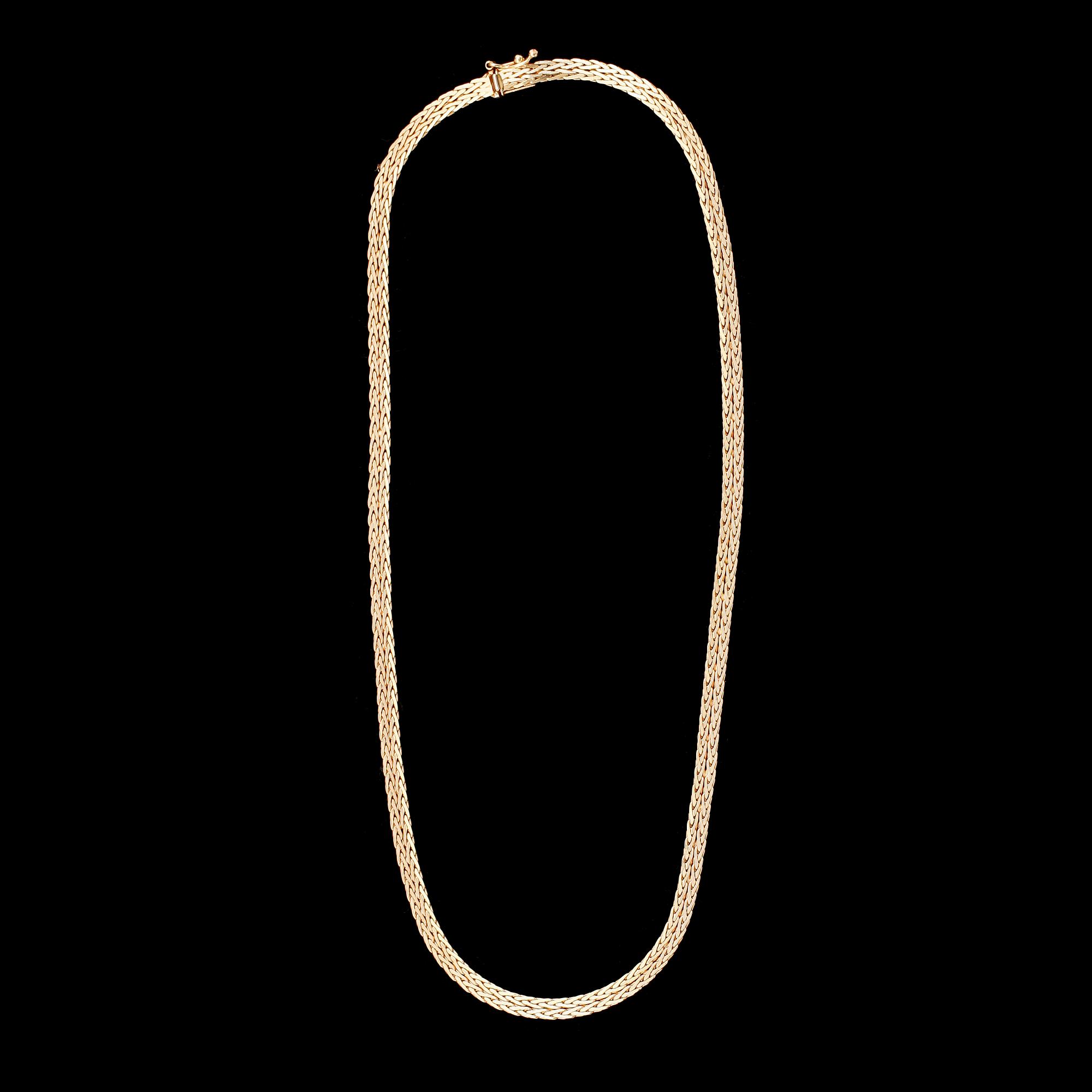 COLLIER, 18 k guld, fantasilänk. Vikt ca 19 gram.