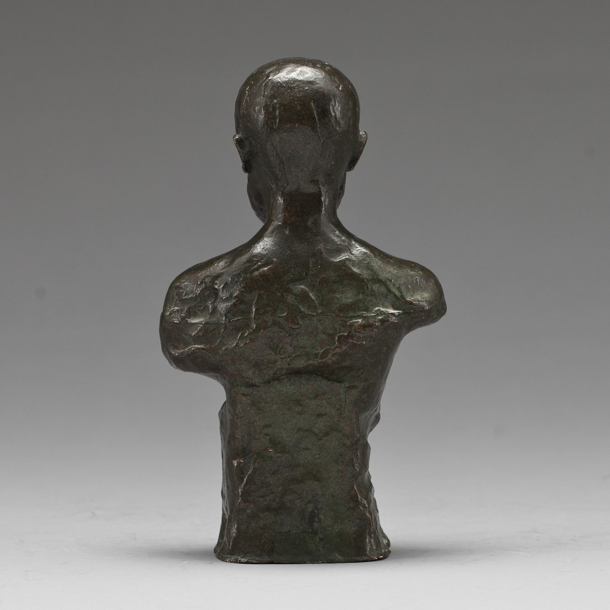 JOHANNES COLLIN, skulptur/brons, signerad och daterad 1910. Gjutare L Rasmussen, Köpenhamn.