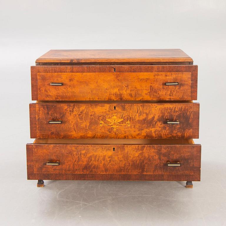 A 1930s birch dresser.