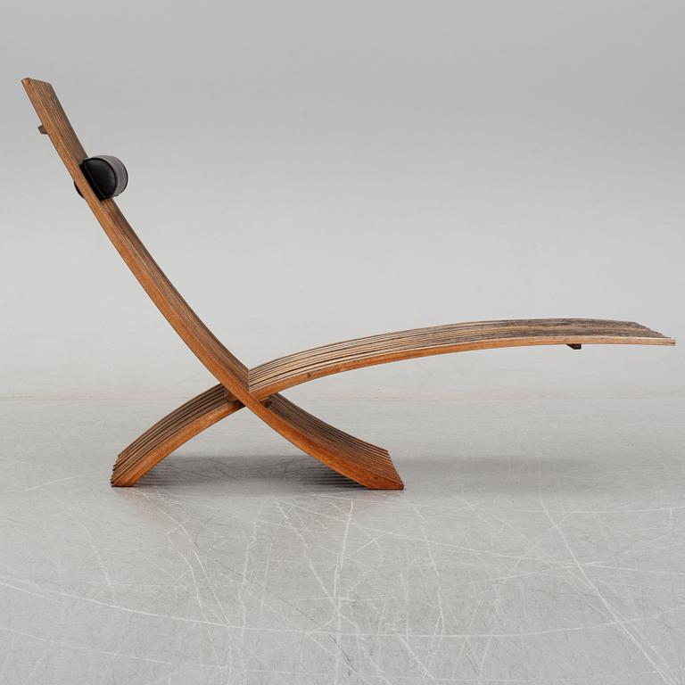 A 'Nozib' teak chair by Nils-Ole Zib for Bergaform, 21st Century.