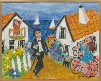 GUNILLA MANN, olja på duk, signerad.