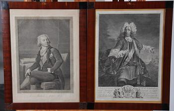 GRAVYRER, 2 st. 1700/1800-tal.   