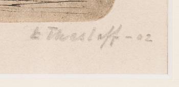 Ellen Thesleff, kuivaneula, laattasigneerattu sekä signeerattu ja päivätty-02 lyijykynällä.